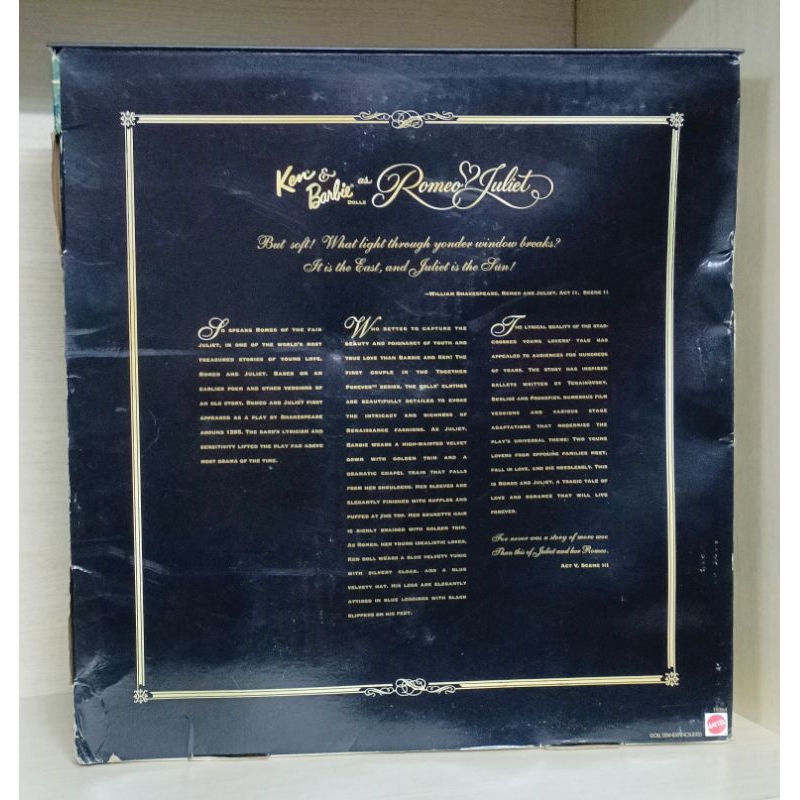 Búp bê barbie ken as Romeo and Juliet