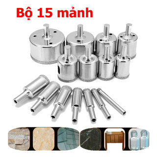 Bộ 15 mũi khoan gạch men - mũi khoan kính 6-50mm