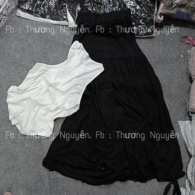 Set váy dáng dài áo sát nách lai bầu hàng đẹp chuẩn mẫu