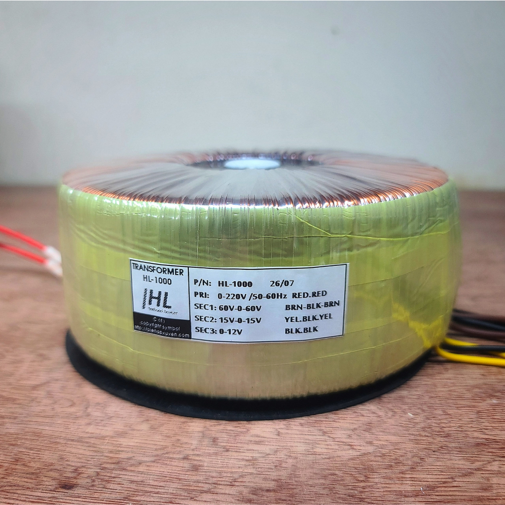 1000W / BIẾN ÁP XUYẾN CỤC ĐẨY CÔNG SUẤT 1000W BẰNG DÂY ĐỒNG 100%