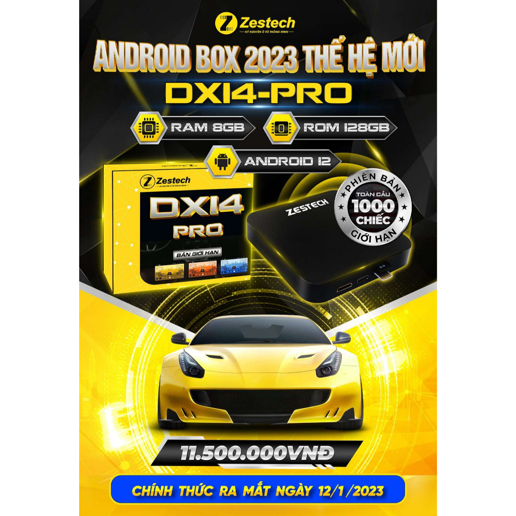Android box ZESTECH DX14 PRO , bh 2 năm , hàng chính hãng , bao lắp đặt tận nơi