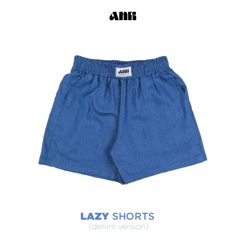 QUẦN SHORTS LƯNG THUN "LAZY SHORTS" DENIM COTTON