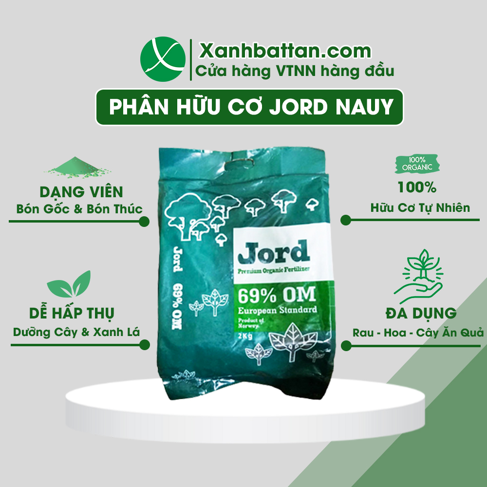 Phân Bón Hữu Cơ Jord Nauy Savia 69%OM Làm Từ Cá Hồi