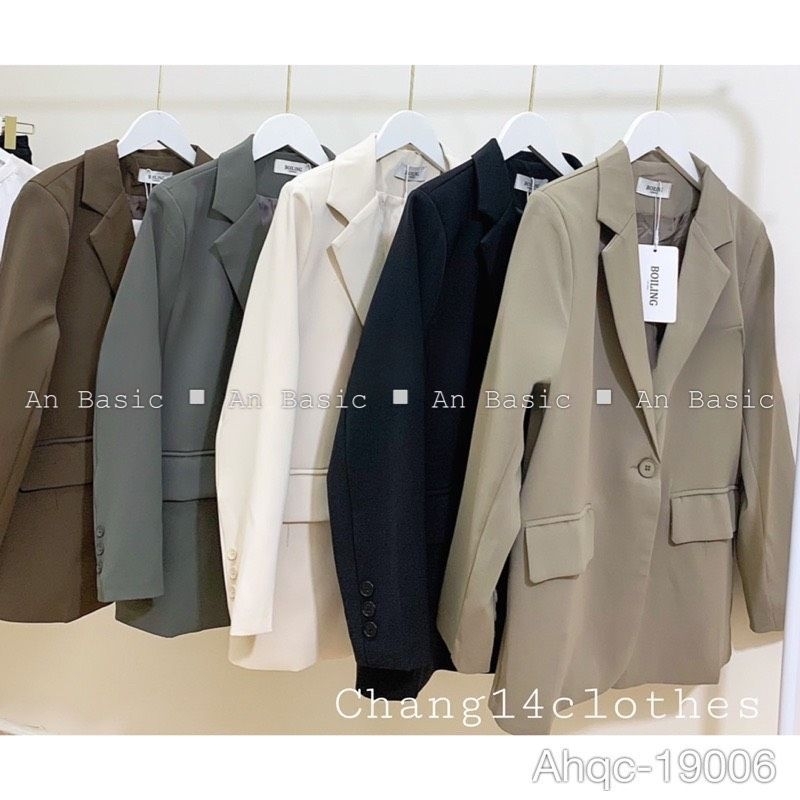 Áo khoác vest BOILING Quảng Châu có đệm vai 2 lớp ba cúc thẳng sau lưng dày dặn đứng form cao cấp 19006 | BigBuy360 - bigbuy360.vn