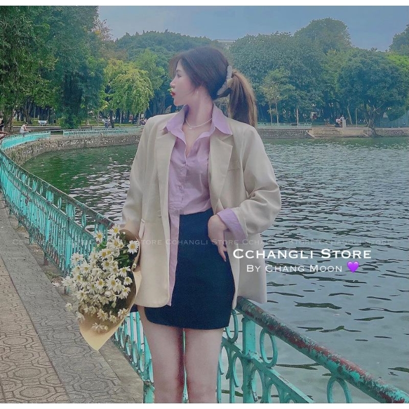 Áo khoác vest BOILING Quảng Châu có đệm vai 2 lớp ba cúc thẳng sau lưng dày dặn đứng form cao cấp 19006 | BigBuy360 - bigbuy360.vn