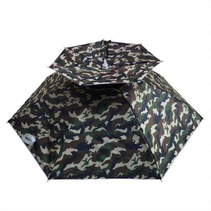 Ô đội đầu 2 tầng che nắng che mưa chất liệu vải siêu giầy chấm thấm nước cao cấp OC-06