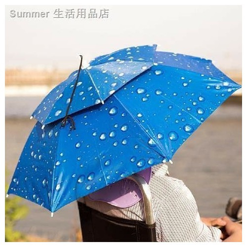 Ô đội đầu 2 tầng che nắng che mưa chất liệu vải siêu giầy chấm thấm nước cao cấp OC-06