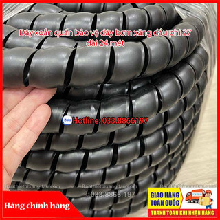 Cuộn 24 mét dây xoắn bảo vệ dây bơm xăng phi 27