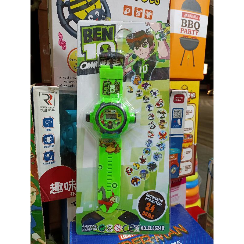Đồng hồ BEN 10, có đèn phát sáng soi chiếu hình 8524B