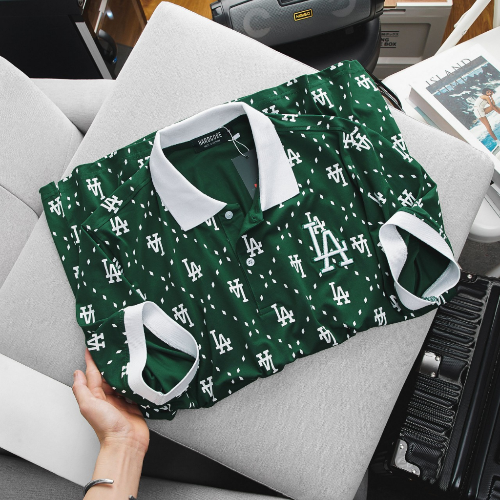 Big size - Áo thun polo nam big size in toàn thân LA chất vải cotton 4 chiều <140kg