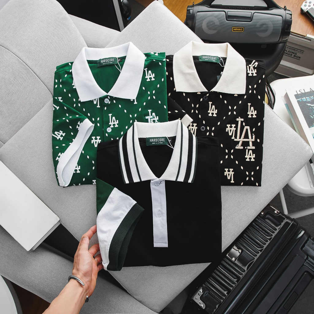 Big size - Áo thun polo nam big size in toàn thân LA chất vải cotton 4 chiều <140kg