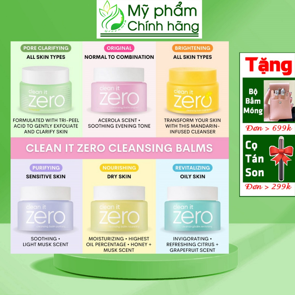Sáp Tẩy Trang Zero Banila Co Clean It 100g 25g Đủ Màu Original Purifying Revitalizing Nourishing [CHÍNH HÃNG]