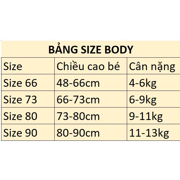 Bodysuit Body lông dài tay khóa kéo cho Bé Trai Bé Gái 1-18 tháng Hàng Quảng Châu SLD05