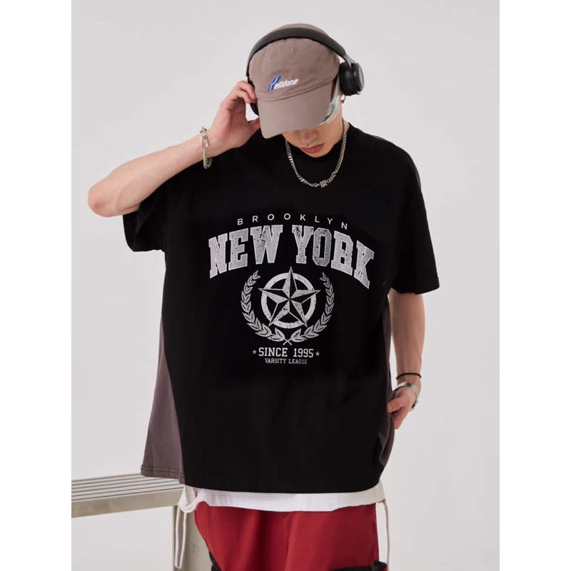 Set unisex áo thun Star và short kaki thêu,kèm video thật