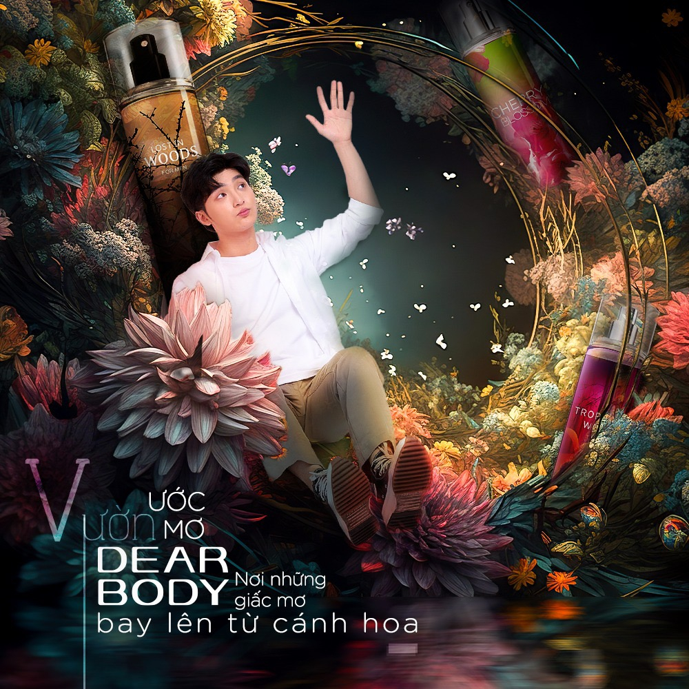 XỊT THƠM TOÀN THÂN FOR MEN - BODY MIST DEAR BODY 236ml - Dành Cho Nam - Hương Thơm Nam Tính - Mạnh Mẽ - Thu Hút