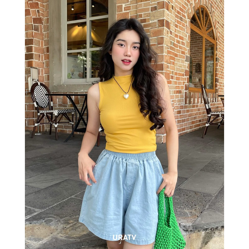 Áo sát nách cổ 3 phân thun gân ôm ZR135