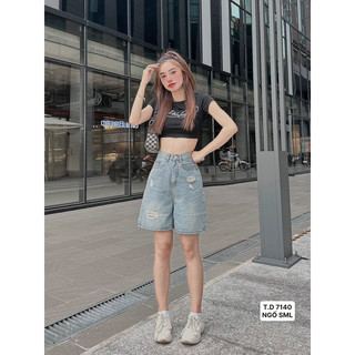 Quần jeans ngố cạp siêu cao