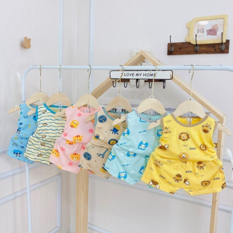 BỘ THUN LẠNH MINKYMOM BÉ TRAI   BÉ GÁI ( MẪU NGẪU NHIÊN)