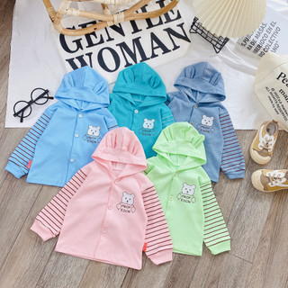Áo khoác có mũ chất nỉ cotton cho bé