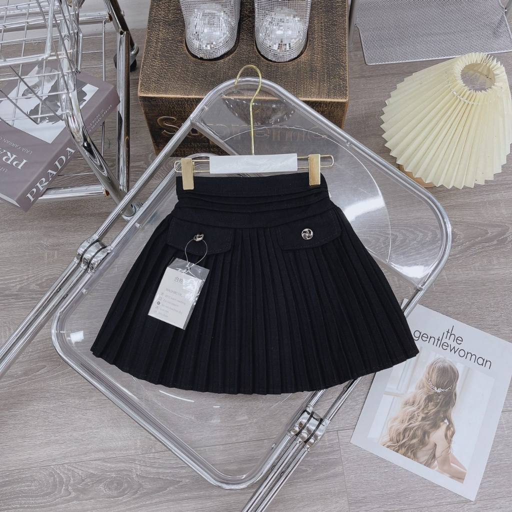Chân váy xếp ly đi học cho bé gái cực sang chảnh 10-27kg, chân váy đi học bé gái