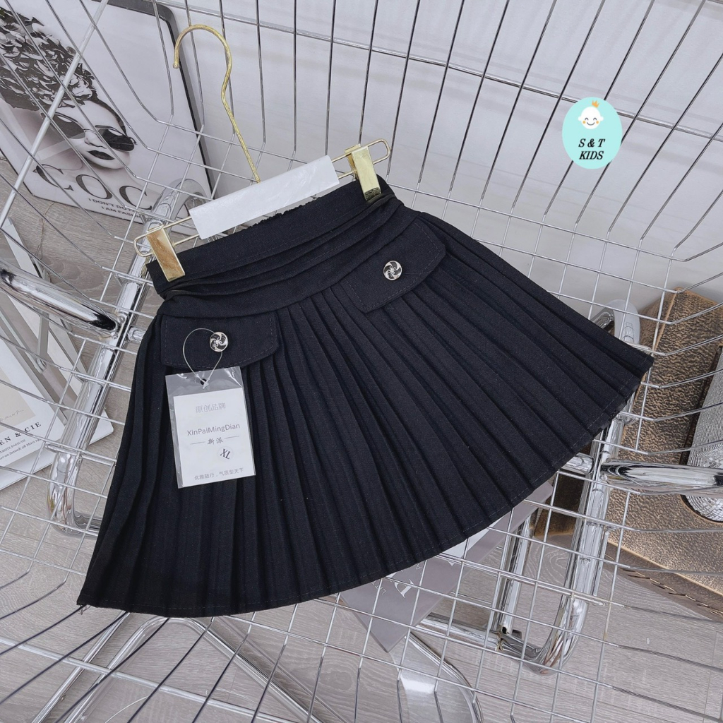 Chân váy xếp ly đi học cho bé gái cực sang chảnh 10-27kg, chân váy đi học bé gái