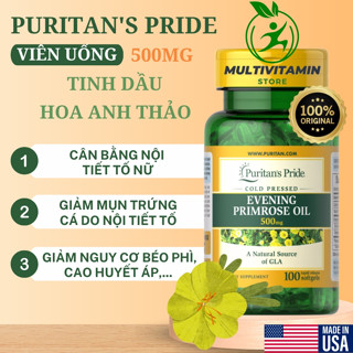 Multivitamin Store - Viên Uống Tinh Dầu Hoa Anh Thảo Evening Primrose Oil Puritan's Pride 500mg