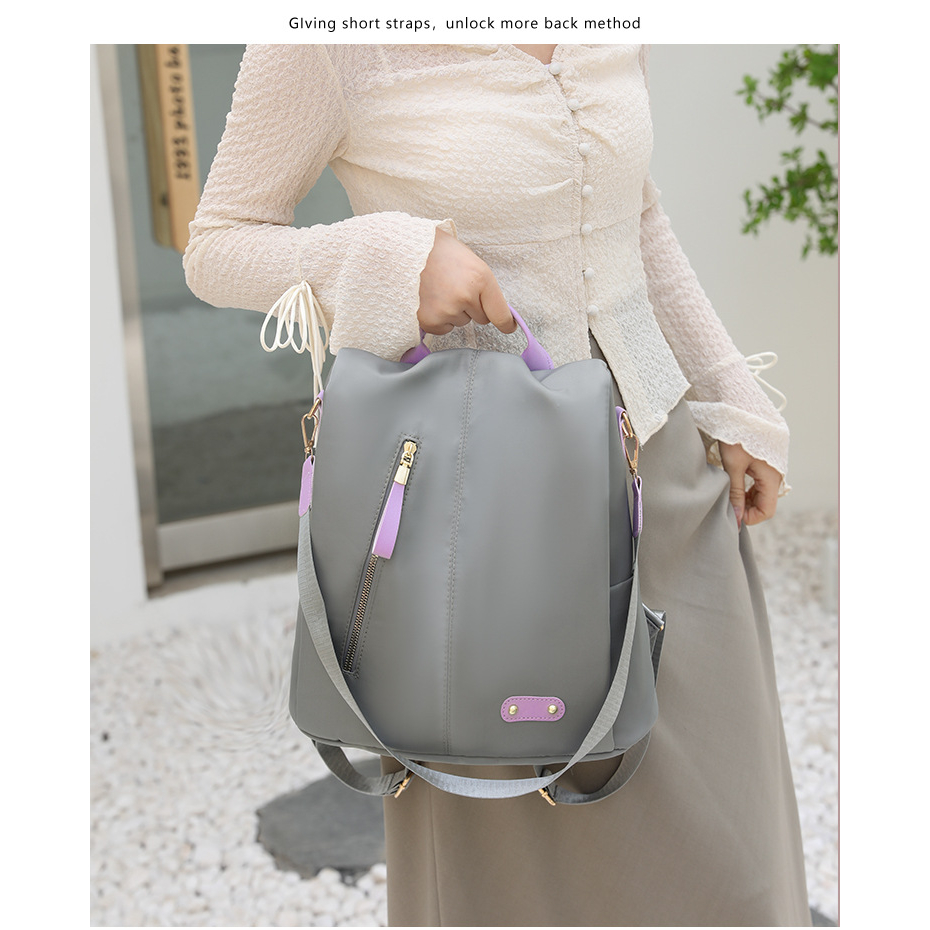 Ba Lô Vải Oxford 2023 Nữ Nhẹ Túi Du Lịch Có Quai Xách Đi Chơi Jess138