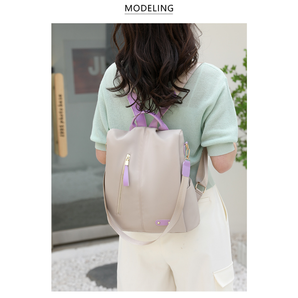 Ba Lô Vải Oxford 2023 Nữ Nhẹ Túi Du Lịch Có Quai Xách Đi Chơi Jess138