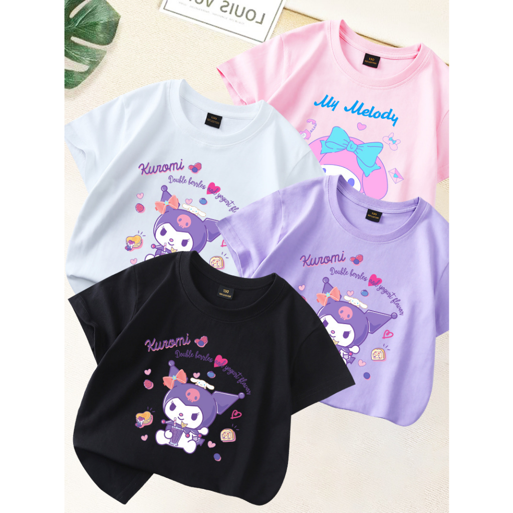 Áo thun bé gái KOROMI HÓT 2023 cotton đẹp chính phẩm, áo phông bé gái từ 20kg đến 50kg KIDS GENZ