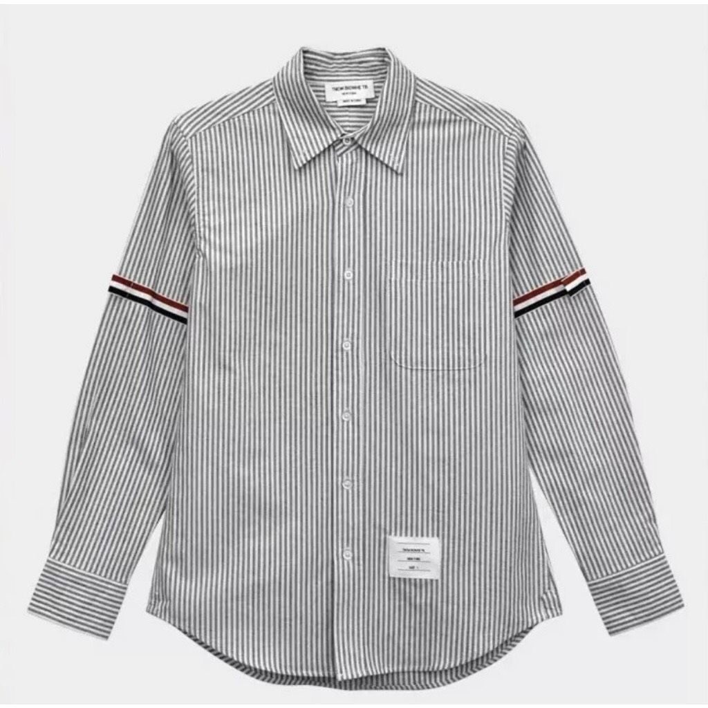 Áo Sơ Mi Thom Browne Dài Tay Màu Đen Chất Vải Cotton Lụa Cao Cấp | BigBuy360 - bigbuy360.vn