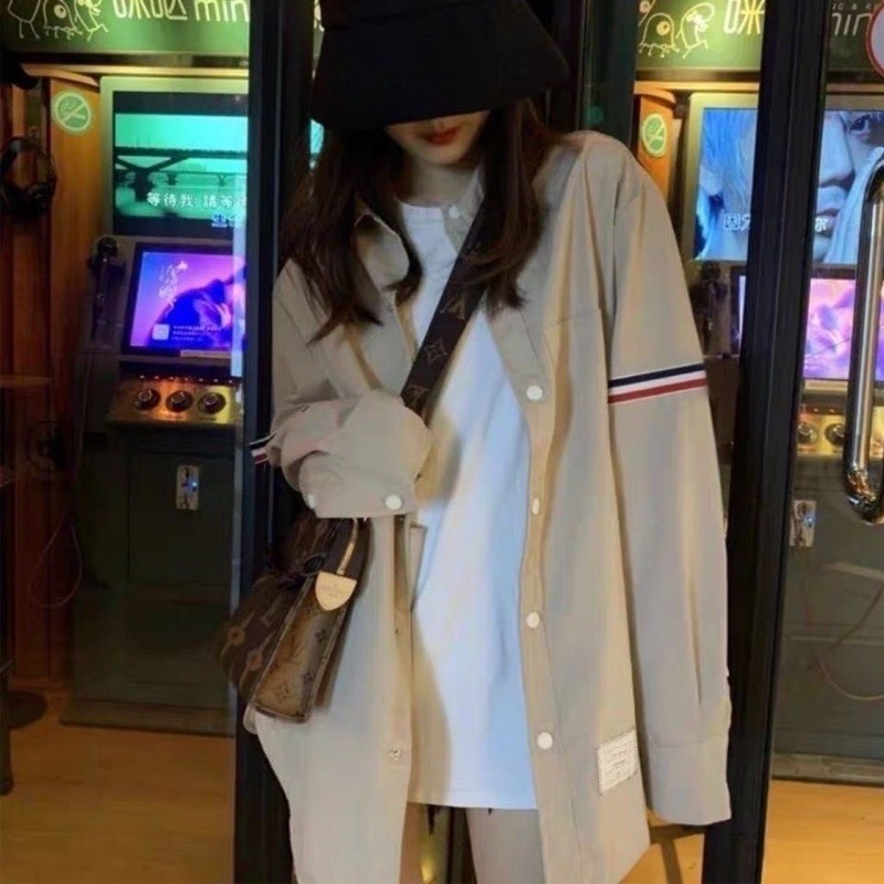 Áo Sơ Mi Thom Browne Dài Tay Màu Đen Chất Vải Cotton Lụa Cao Cấp | BigBuy360 - bigbuy360.vn