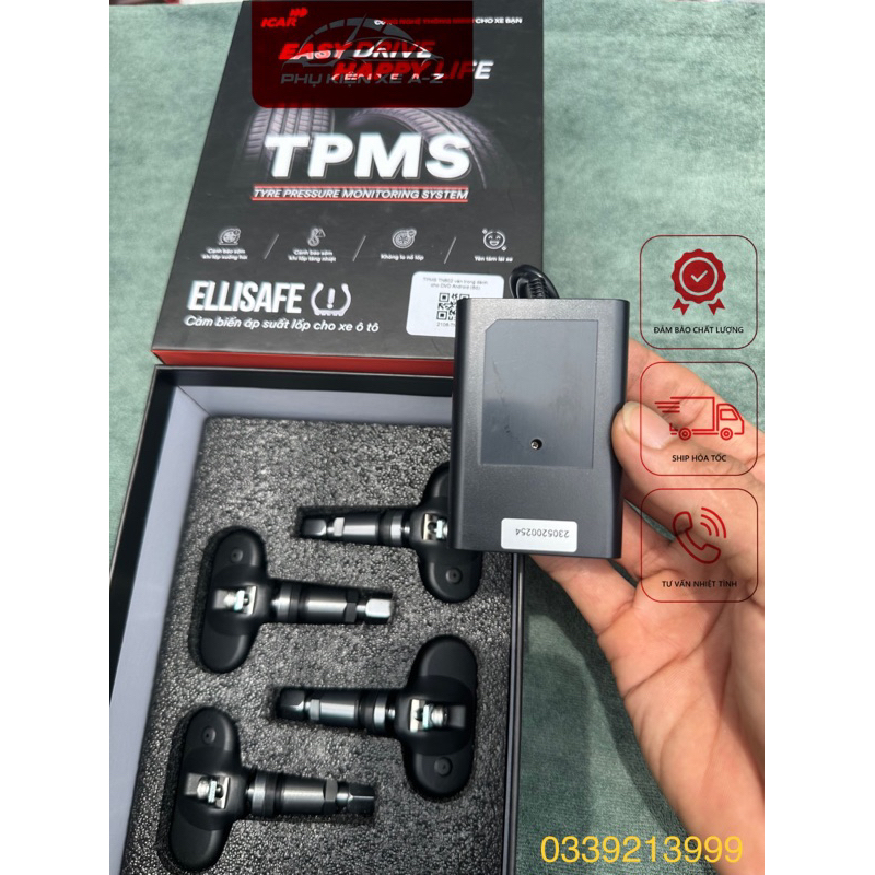 Cảm Biến Áp Suất Lốp Van Trong Tích Hợp Màn ANDROI Mã TN 602 Chính Hãng ICAR