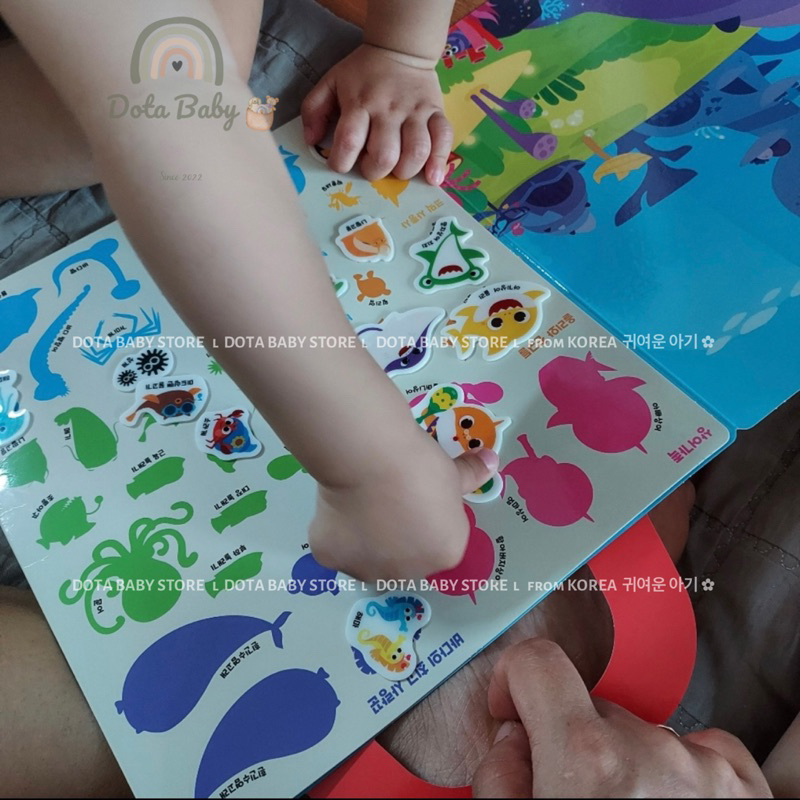Túi Sticker Bóc Dán Thông Minh BABYSHARK Chống Nước Made In Korea