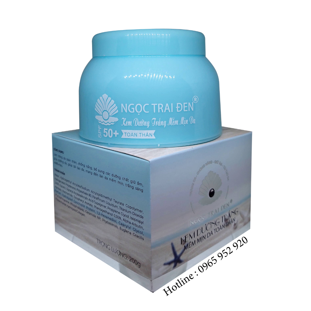 KEM DƯỠNG TRẮNG MỀM MỊN DA TOÀN THÂN NGỌC TRAI ĐEN 150G
