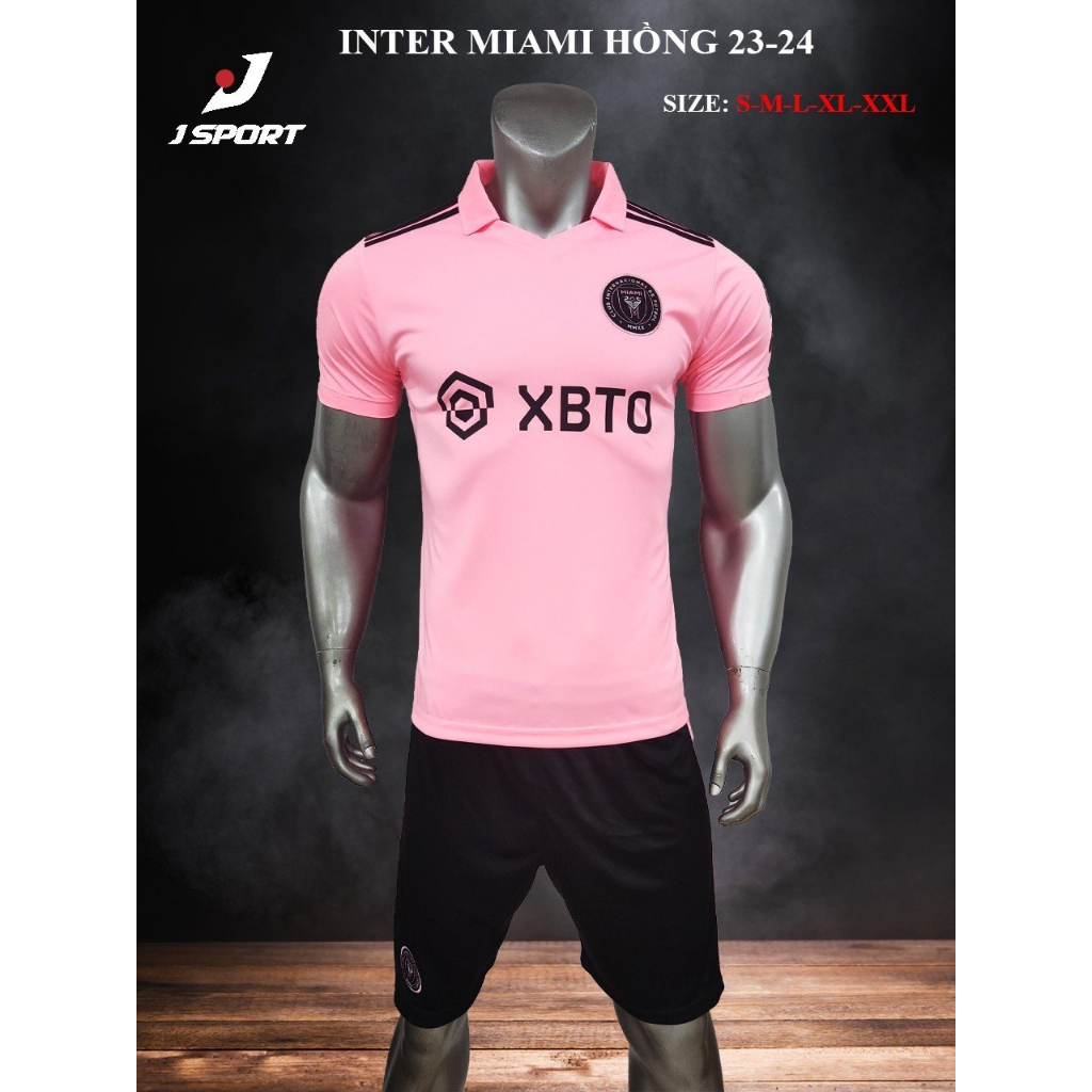 Quần áo bóng đá, đồ đá banh CLB Miami Đen Vải thun lạnh cao cấp