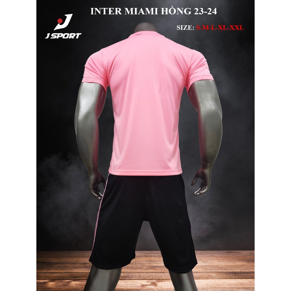 Quần áo bóng đá, đồ đá banh CLB Miami Đen Vải thun lạnh cao cấp
