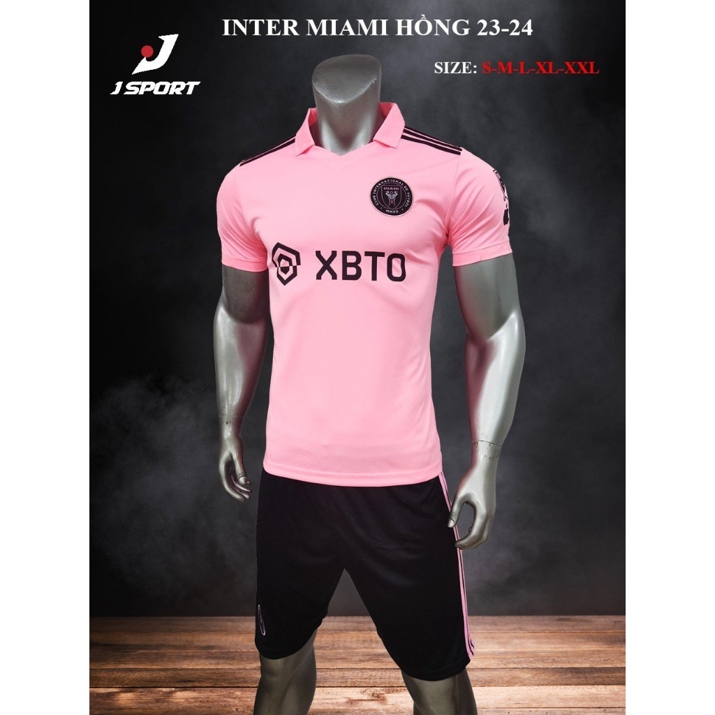 Quần áo bóng đá, đồ đá banh CLB Miami Đen Vải thun lạnh cao cấp