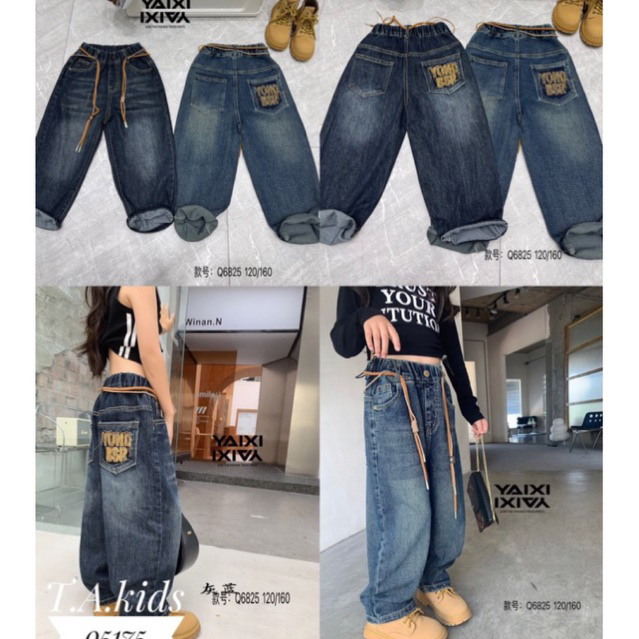 Quần Jeans cao cấp Quảng Châu cho bé gái size đại