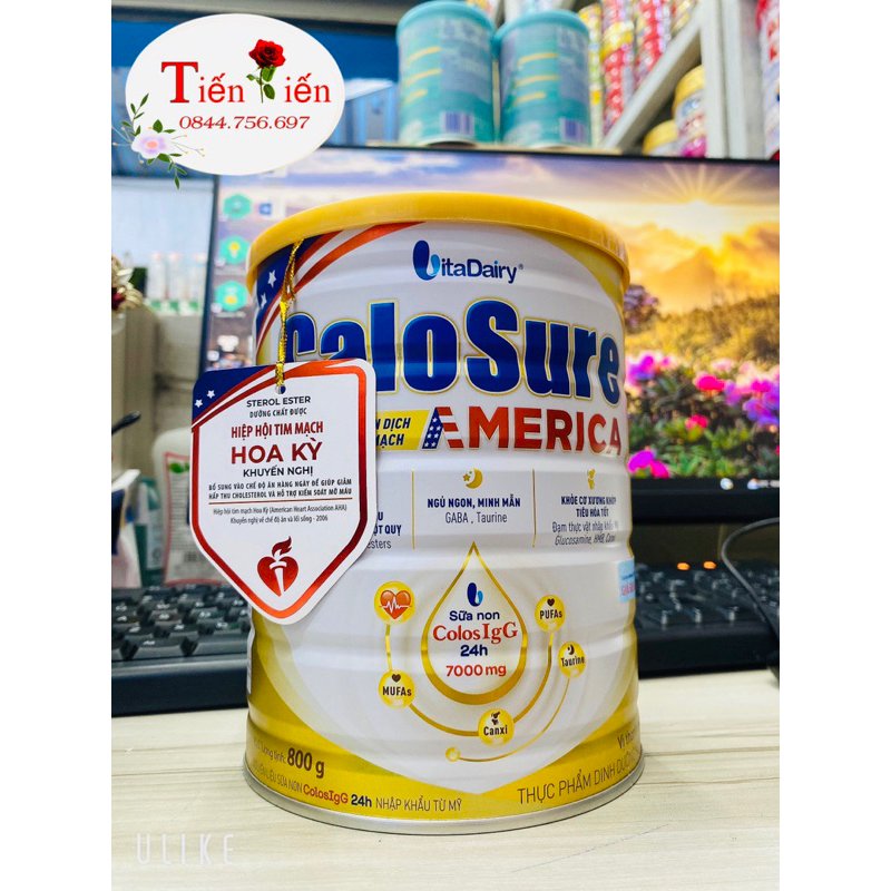 Sữa CaloSure America Mỹ lon 800g giàu sữa non Mỹ