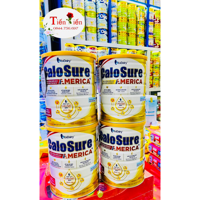 Sữa CaloSure America Mỹ lon 800g giàu sữa non Mỹ