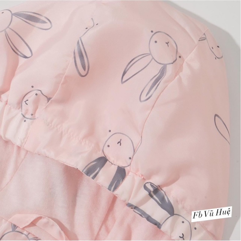 Áo gió thỏ hồng bé gái 2-7y