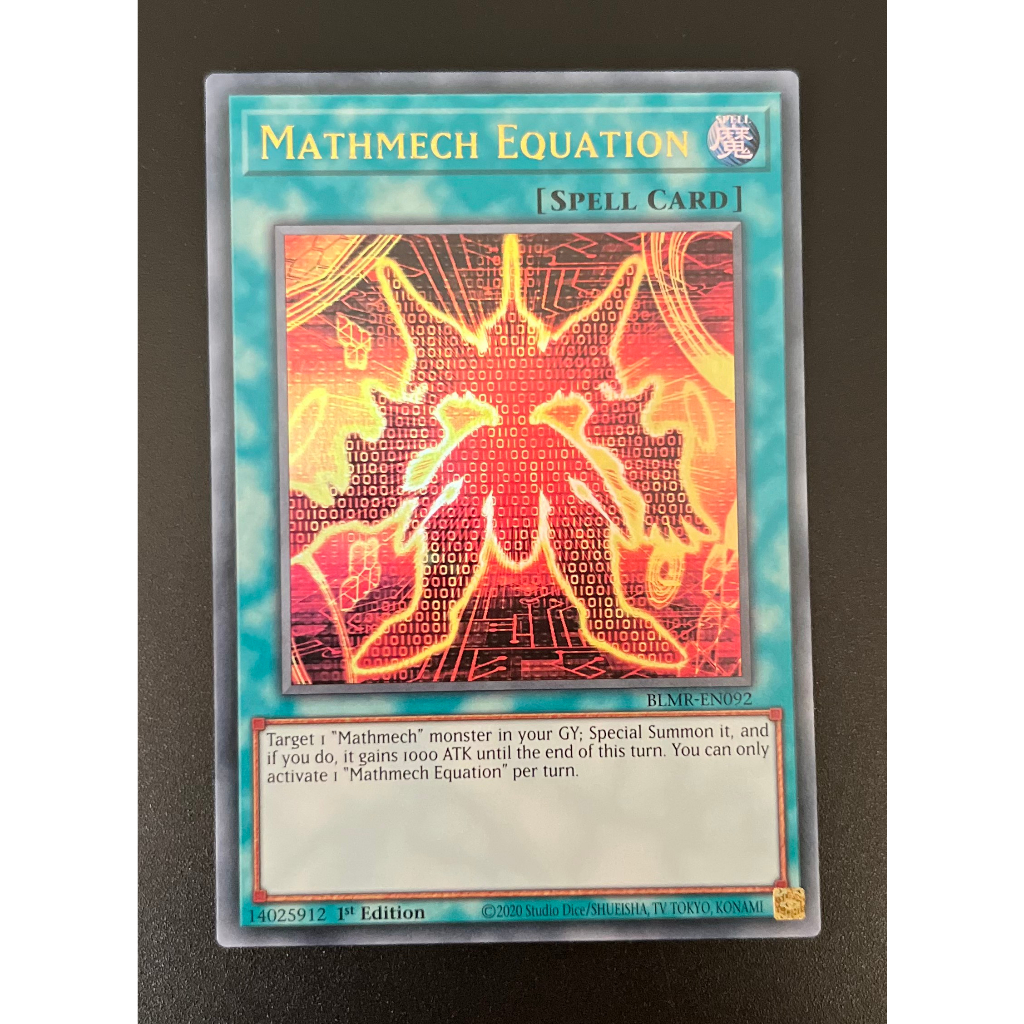 [Thẻ bài Yugioh]-[TCG-UK]- BLMR-EN092 Mathmech Equation - Ultra Rare