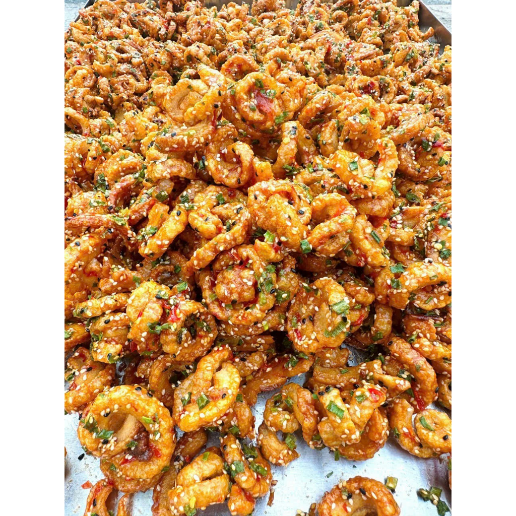 Tóp mỡ cuộn mắm me - Tóp mỡ sốt mắm me siêu ngon