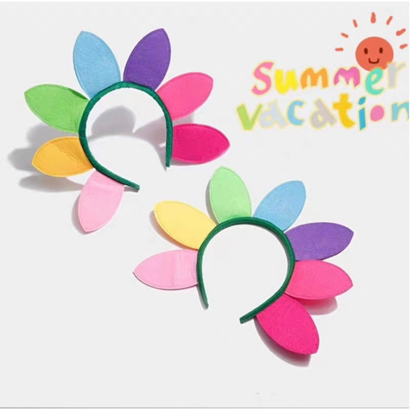 Băng đô/ Cài tóc hình hoa mặt trời nhiều màu cho bé gái