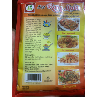 Bột Muối Rang Thành Phát loại 45g (làm gà / ếch / hải sản/ sườn sụn rang muối chuẩn vị)