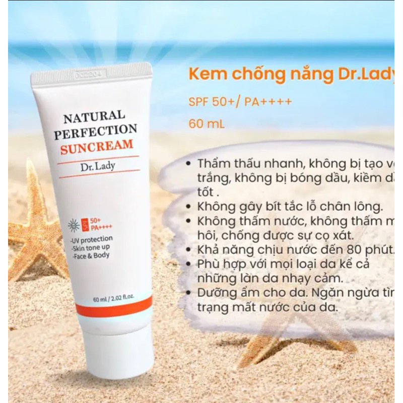 Kem chống Nắng Nâng Tone Dr Lady 50ml