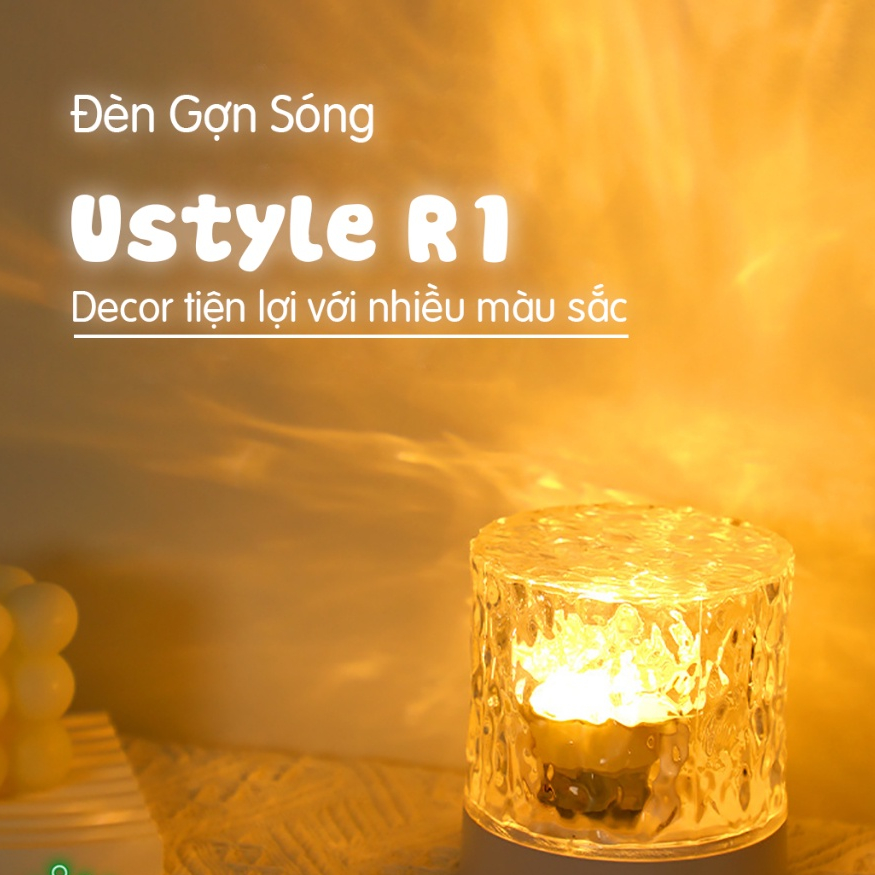 Đèn Gợn Sóng UStyle R1 Chiếu Galaxy Chuyển Động Hình Gợn Sóng Nước Trang Trí, Decor Phòng Ngủ, Phòng Khách CAM DECOR