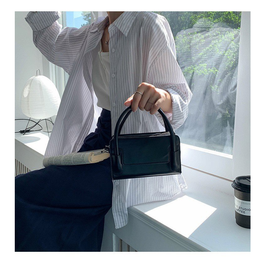 Túi xách nữ, túi đeo chéo hàn quốc 2 quai QC size 18