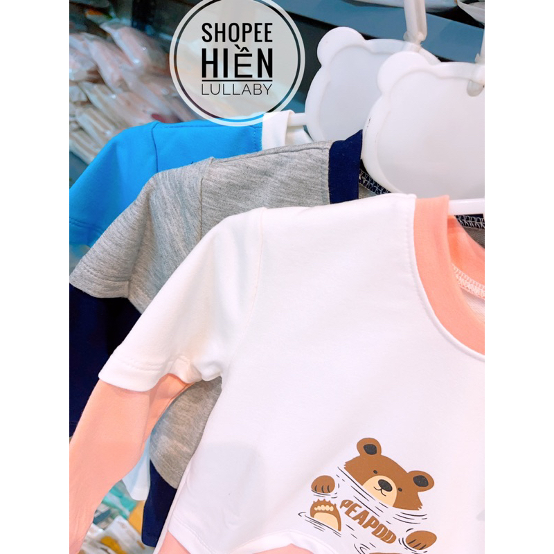 Áo dài tay Peapod cài vai cho bé trai, bé gái