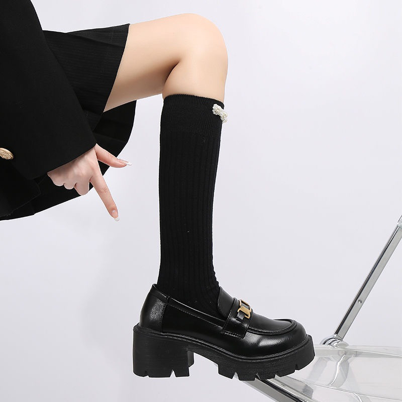 Giày nữ oxford loafer đế cai răng cưa giày khuy ngang